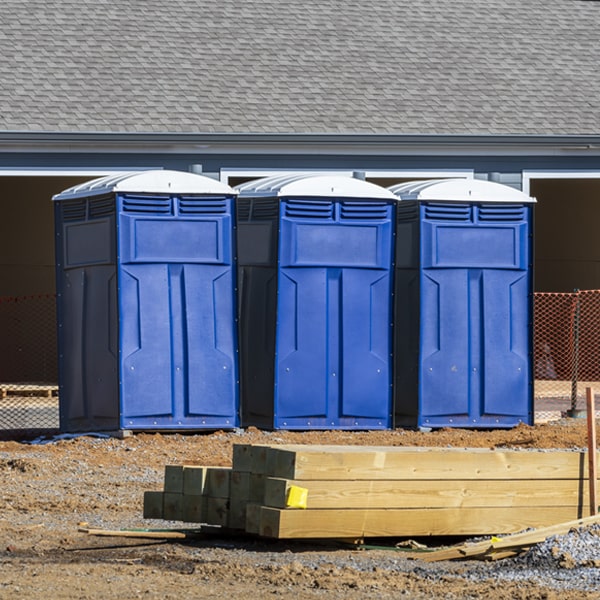 how often are the portable restrooms cleaned and serviced during a rental period in Medicine Bow Wyoming